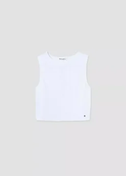 Brownie Spain Camiseta Sin Manga Blanca-Mujer Camisetas