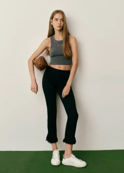 Brownie Spain Camiseta Sin Manga Bordada-Mujer Camisetas