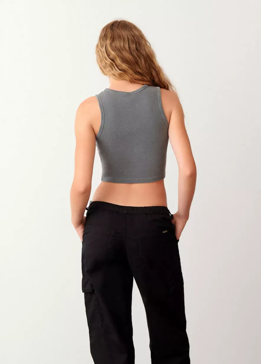 Brownie Spain Camiseta Sin Manga Bordada-Mujer Camisetas