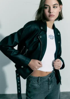 Brownie Spain Cazadora Efecto Piel-Mujer Abrigos Y Chaquetas