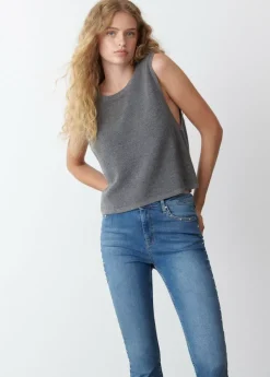 Brownie Spain Chaleco Cuello Redondo Punto-Mujer Jerséis