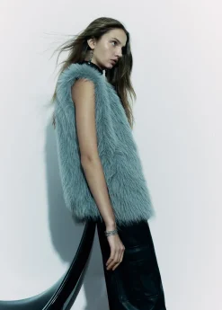 Brownie Spain Chaleco Efecto Pelo-Mujer Abrigos Y Chaquetas