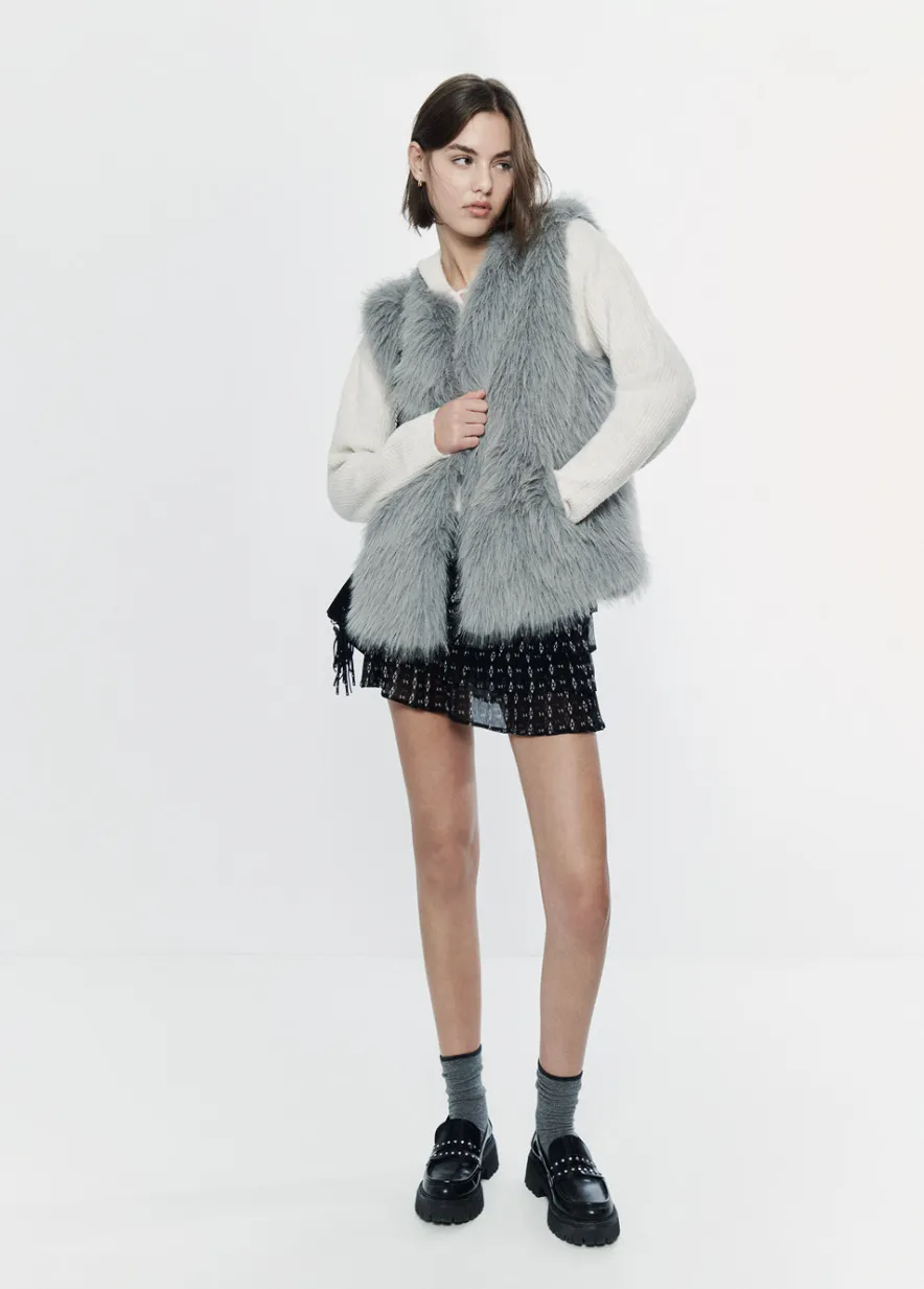 Brownie Spain Chaleco Efecto Pelo-Mujer Abrigos Y Chaquetas