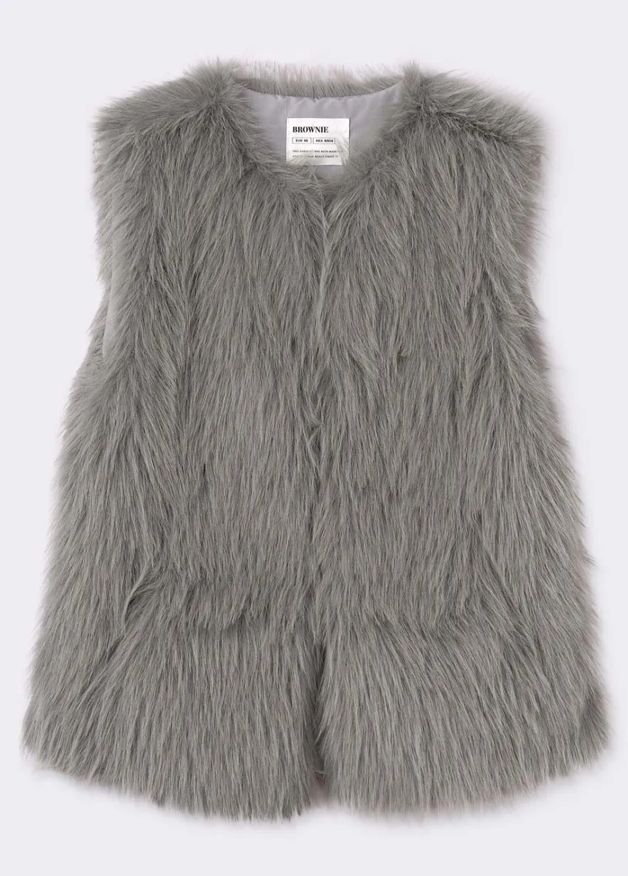 Brownie Spain Chaleco Efecto Pelo-Mujer Abrigos Y Chaquetas