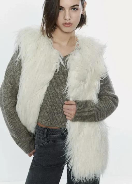 Brownie Spain Chaleco Efecto Pelo Largo-Mujer Abrigos Y Chaquetas