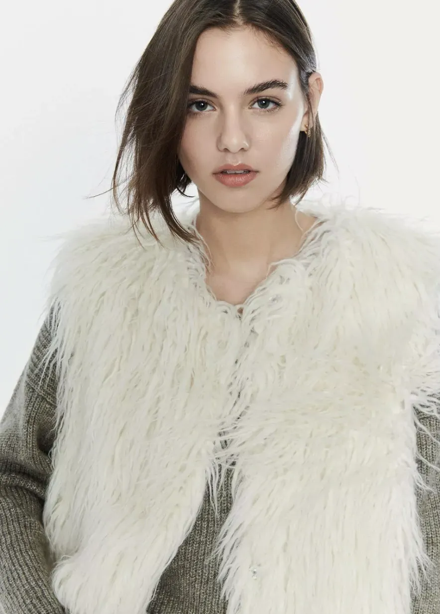 Brownie Spain Chaleco Efecto Pelo Largo-Mujer Abrigos Y Chaquetas