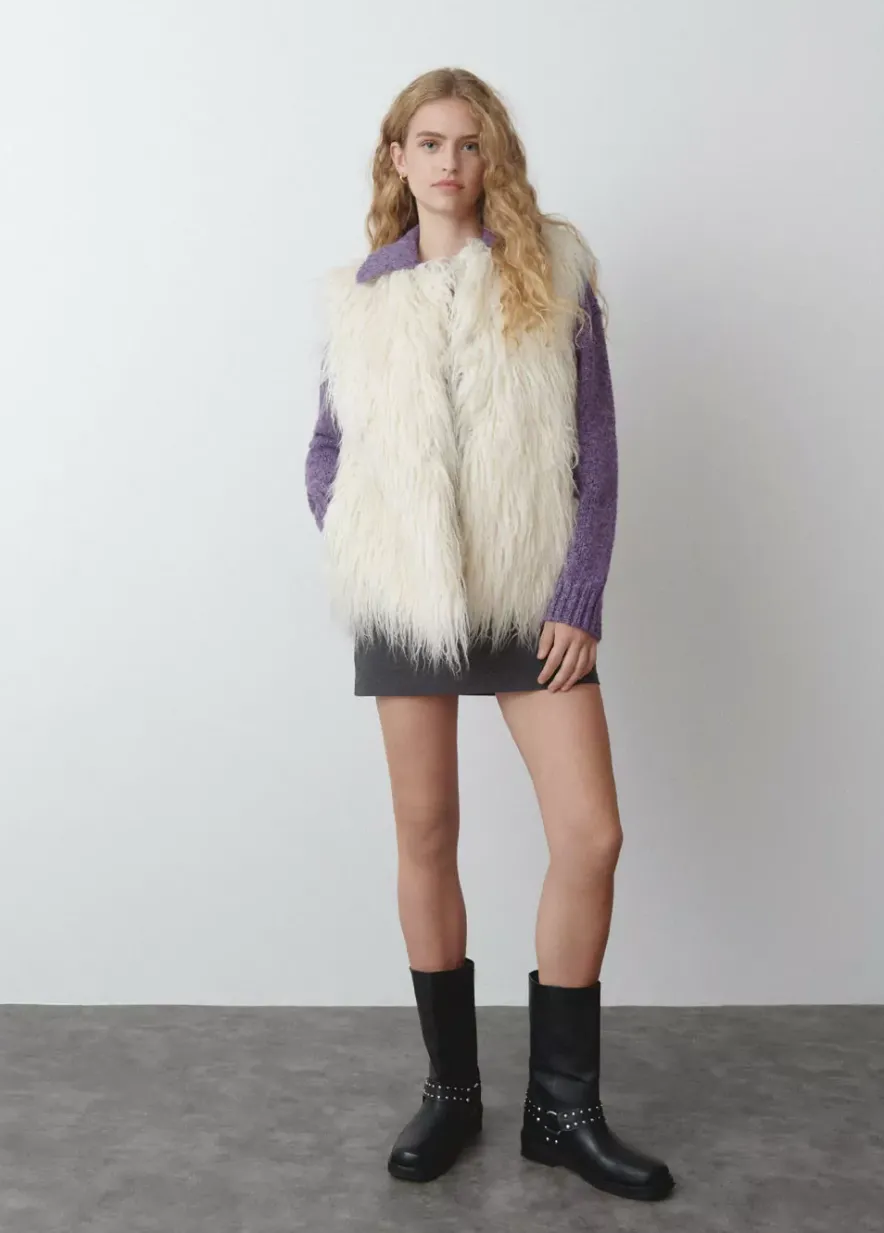 Brownie Spain Chaleco Efecto Pelo Largo-Mujer Abrigos Y Chaquetas