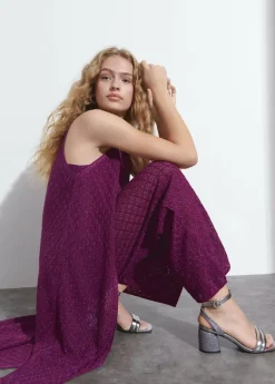 Brownie Spain Chaleco Largo Hilo Metalizado-Mujer Jerséis