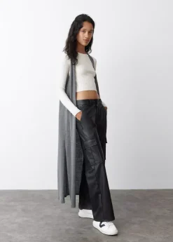 Brownie Spain Chaleco Largo Punto Liso-Mujer Jerséis