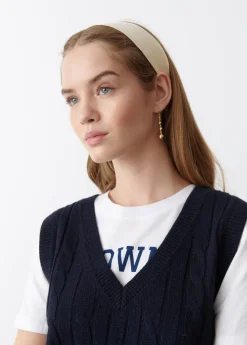 Brownie Spain Chaleco Pico Trenzas Bordado-Mujer Jerséis