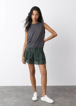 Brownie Spain Chaleco Punto Fino Cuello Red-Mujer Jerséis