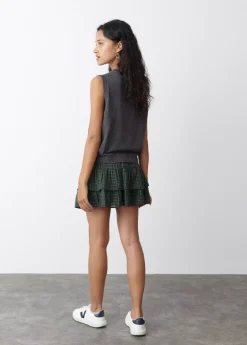 Brownie Spain Chaleco Punto Fino Cuello Red-Mujer Jerséis