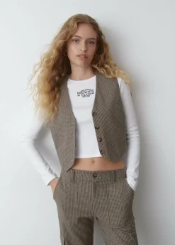 Brownie Spain Chaleco Sastre Cuadros-Mujer Tops