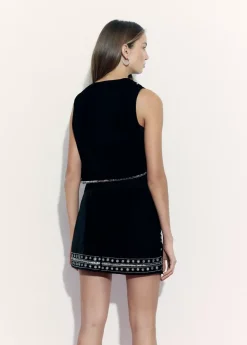 Brownie Spain Chaleco Terciopelo Pedreria-Mujer Tops