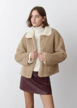 Brownie Spain Chaqueta Borreguito Cuello Contraste-Mujer Abrigos Y Chaquetas