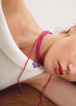 Brownie Spain Collar Algodon Flor Resina-Mujer Otros Accesorios