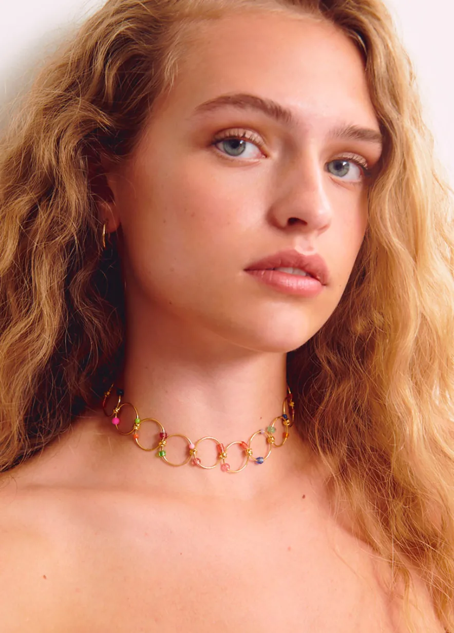 Brownie Spain Collar Choker Aros Piedras-Mujer Otros Accesorios