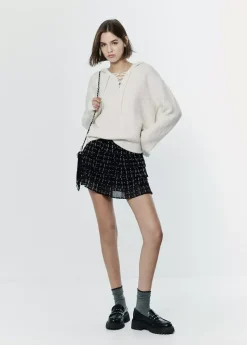 Brownie Spain Falda Corta Cuatro Volantes-Mujer Faldas