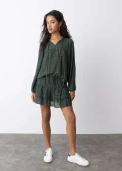 Brownie Spain Falda Cuadros Volantes-Mujer Faldas