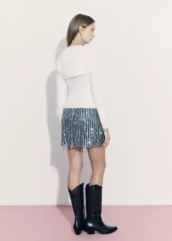 Brownie Spain Falda Flecos Lentejuelas-Mujer Faldas
