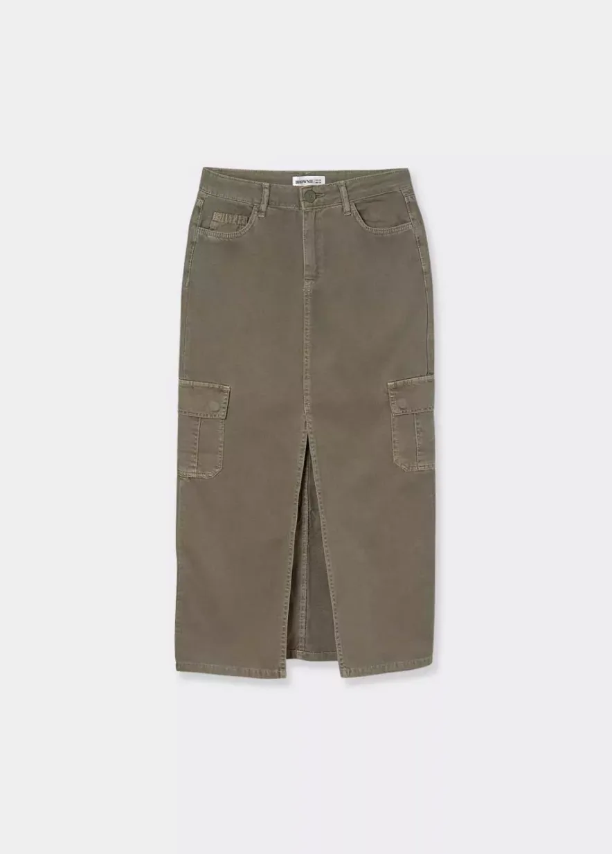 Brownie Spain Falda Larga Twill-Mujer Faldas