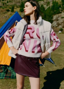 Brownie Spain Falda Mini Efecto Piel Cinturon-Mujer Faldas