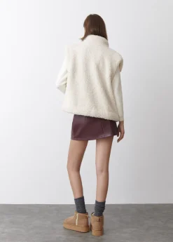 Brownie Spain Falda Mini Efecto Piel Cinturon-Mujer Faldas