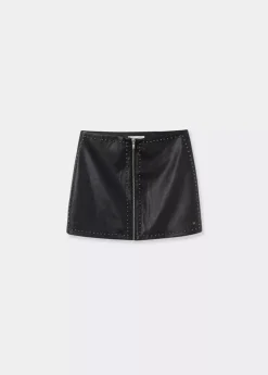 Brownie Spain Falda Pu Cremallera Y Tachas-Mujer Faldas