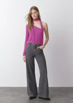 Brownie Spain Jersey Asimetrico Pelo Bufanda-Mujer Jerséis