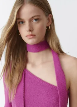 Brownie Spain Jersey Asimetrico Pelo Bufanda-Mujer Jerséis