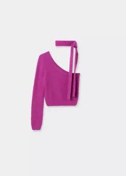 Brownie Spain Jersey Asimetrico Pelo Bufanda-Mujer Jerséis