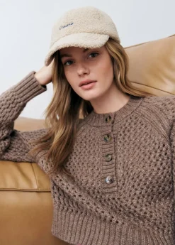 Brownie Spain Jersey Calado Botones Cuello-Mujer Jerséis