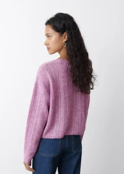 Brownie Spain Jersey Calado Cuello Redondo Rosa-Mujer Jerséis