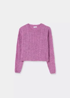 Brownie Spain Jersey Calado Cuello Redondo Rosa-Mujer Jerséis