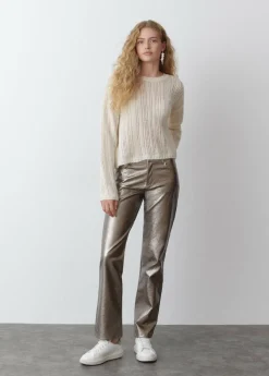 Brownie Spain Jersey Calado Cuello Redondo Crudo-Mujer Jerséis