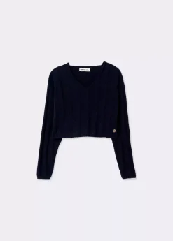 Brownie Spain Jersey Cropped Cuello Pico-Mujer Jerséis