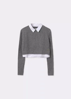 Brownie Spain Jersey Cropped Detalle Camisa-Mujer Jerséis