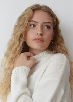 Brownie Spain Jersey Cuello Alto Cropped Crudo-Mujer Jerséis