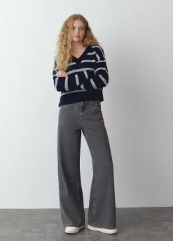 Brownie Spain Jersey Cuello Pico Rayas-Mujer Jerséis