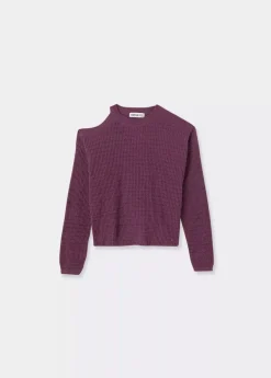 Brownie Spain Jersey Cut Out Hilo Metalizado Berenjena-Mujer Jerséis