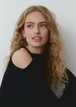 Brownie Spain Jersey Cut Out Hilo Metalizado Negro-Mujer Jerséis