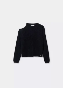 Brownie Spain Jersey Cut Out Hilo Metalizado Negro-Mujer Jerséis