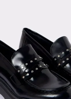 Brownie Spain Mocasin Brillante Tachas Piel-Mujer Zapatos