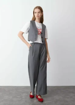 Brownie Spain Pantalon Ancho Pinzas-Mujer Pantalones