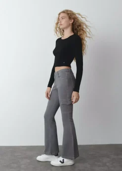 Brownie Spain Pantalon Campana Cargo-Mujer Pantalones