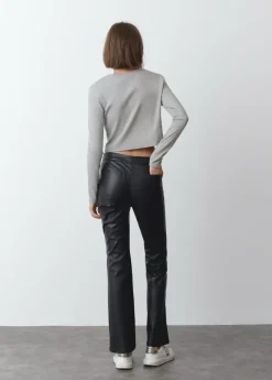 Brownie Spain Pantalon Efecto Piel Acordonado-Mujer Pantalones