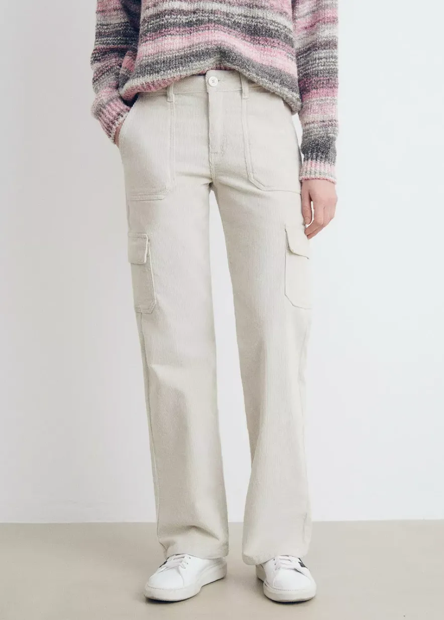 Brownie Spain Pantalon Pana Cargo-Mujer Pantalones