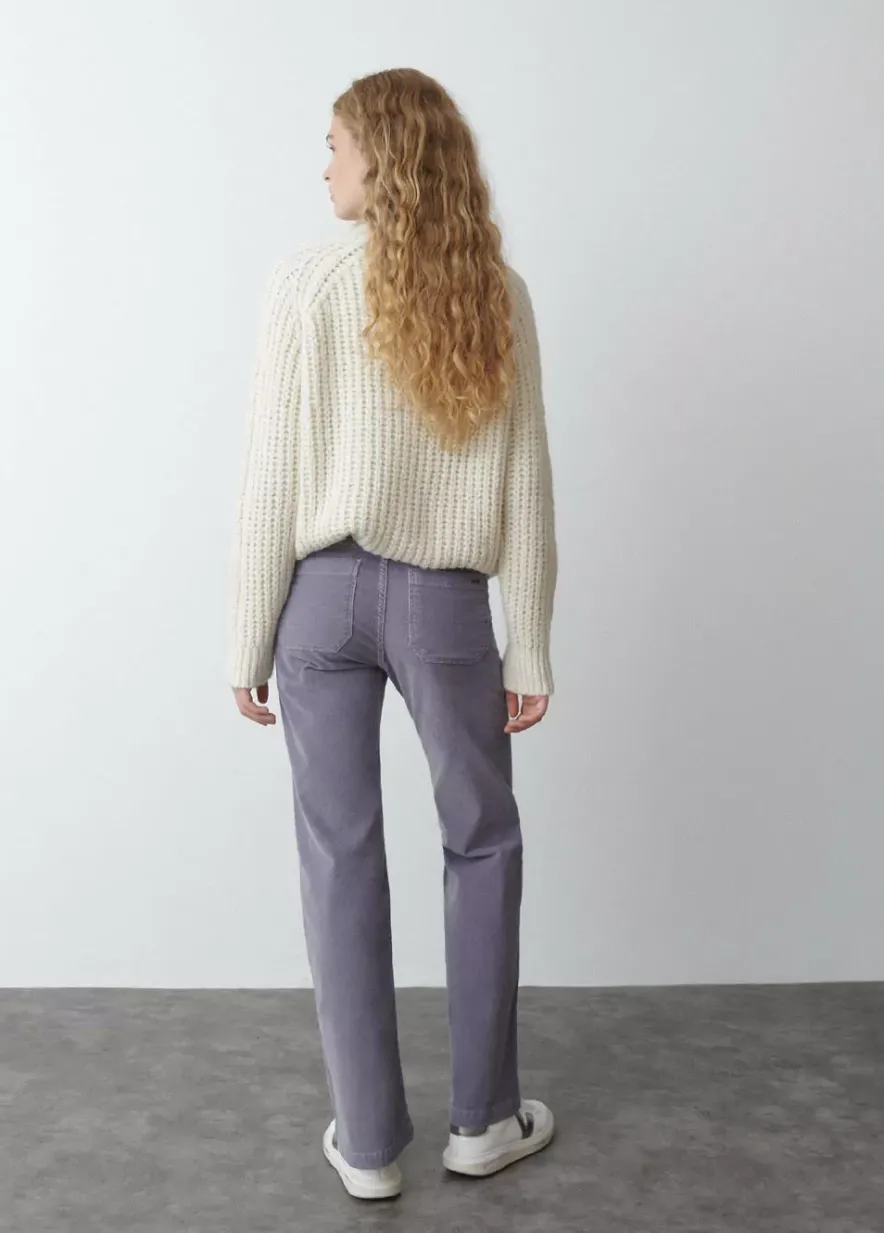 Brownie Spain Pantalon Pana Culotte Bolsillo Frontal-Mujer Pantalones