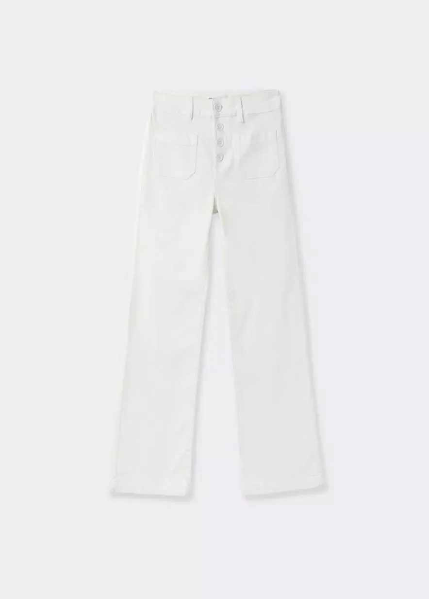 Brownie Spain Pantalon Pana Culotte Bolsillo Frontal-Mujer Pantalones