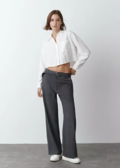 Brownie Spain Pantalon Recto Con Cinturon-Mujer Pantalones
